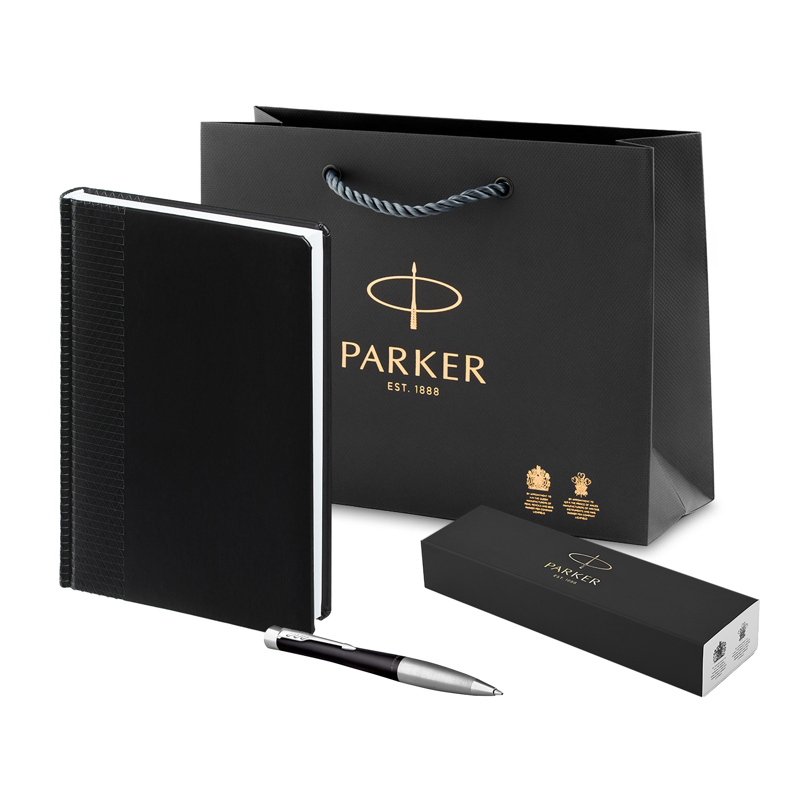 

Подарочный набор Parker ручка Parker Urban Core Black СT и ежедневник экокжа А5