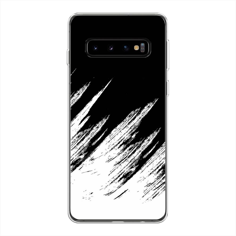 

Чехол Awog на Samsung Galaxy S10 Plus "Черно белые брызги", Разноцветный, 27150-3