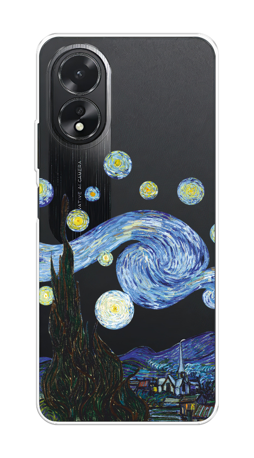 

Чехол на Oppo A38/A18 "Ночь Ван Гога", Голубой;синий;черный, 2515450-1