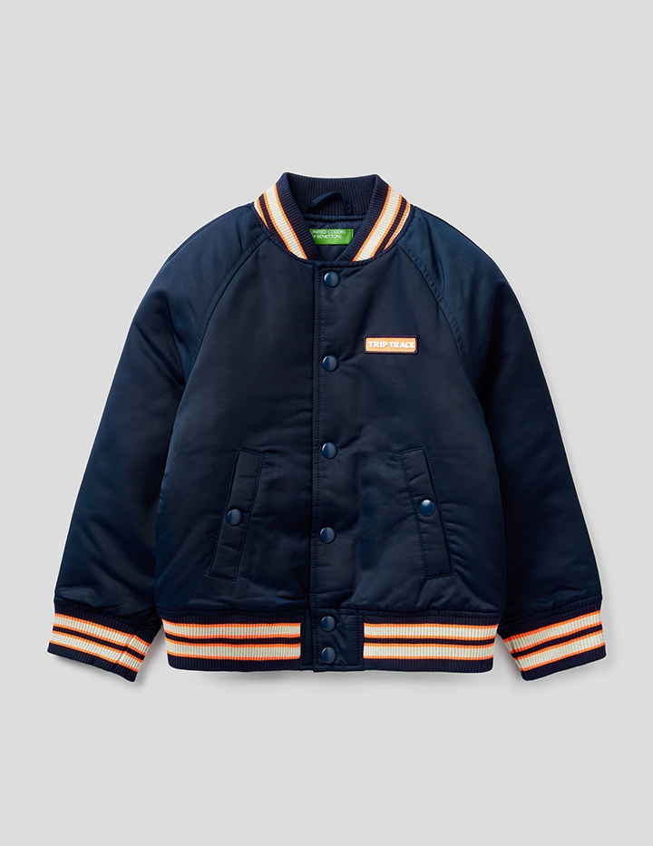 

Бомбер для мальчиков Benetton цв. синий р.146, 21A_2DRX53O80