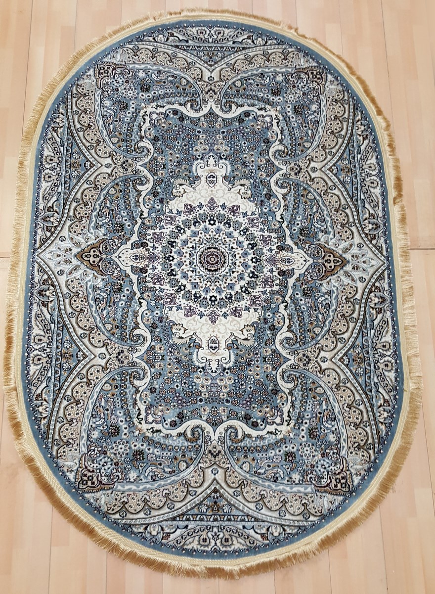 фото Ковер sofia rugs shiraz 3017 овал голубой 150x230