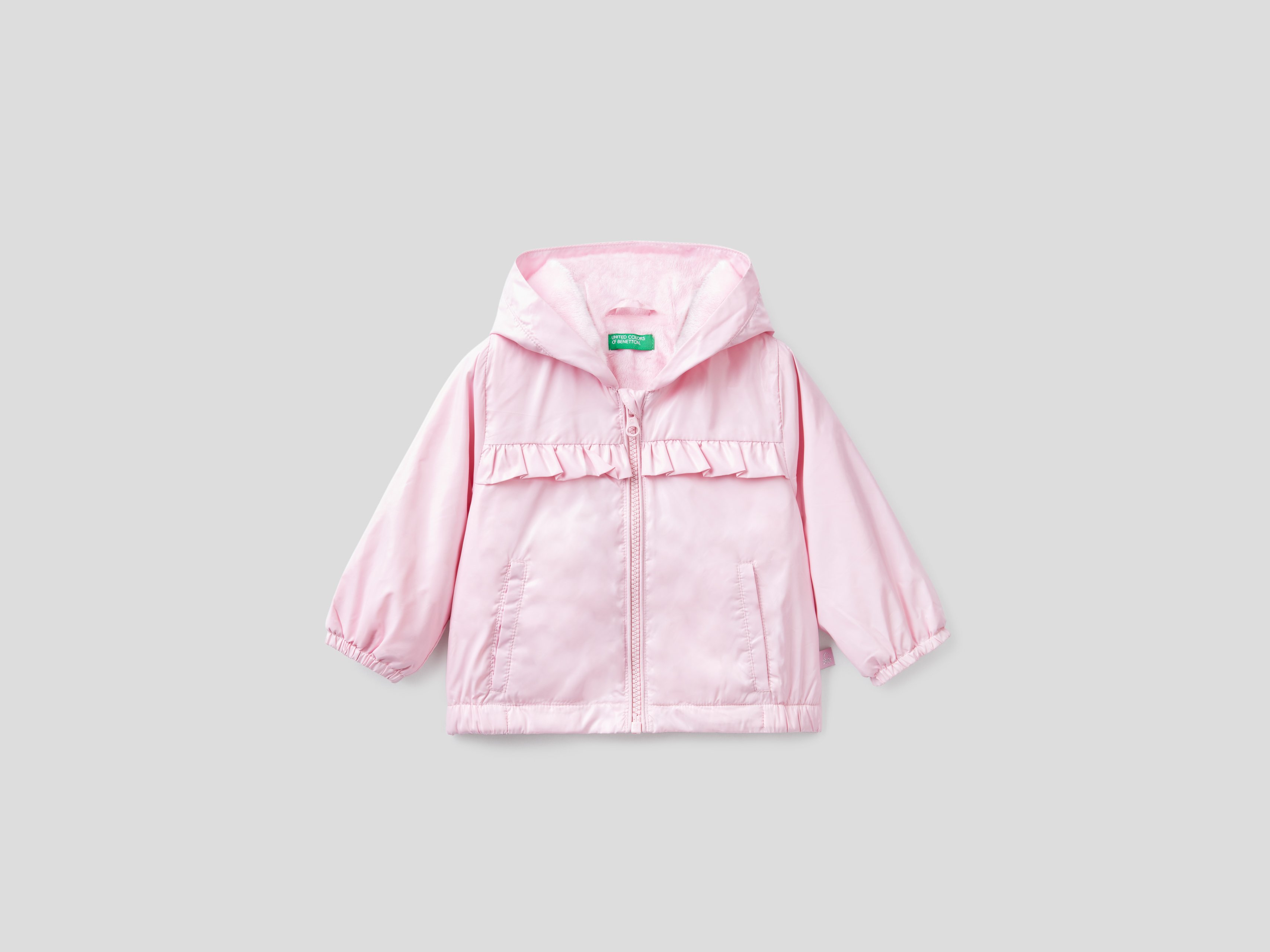 фото Ветровка для девочек benetton цв. розовый р.86 united colors of benetton