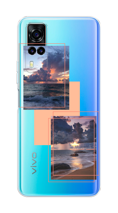 

Чехол на Vivo Y53s 4G "Sky collage", Розовый;прозрачный;синий, 264950-1
