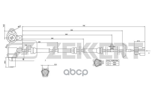 

Датчик Abs Передн. Прав. Chevrolet Aveo (T200 T250 T255) 03- Daewoo Kalos (Klas) 02- Zekke