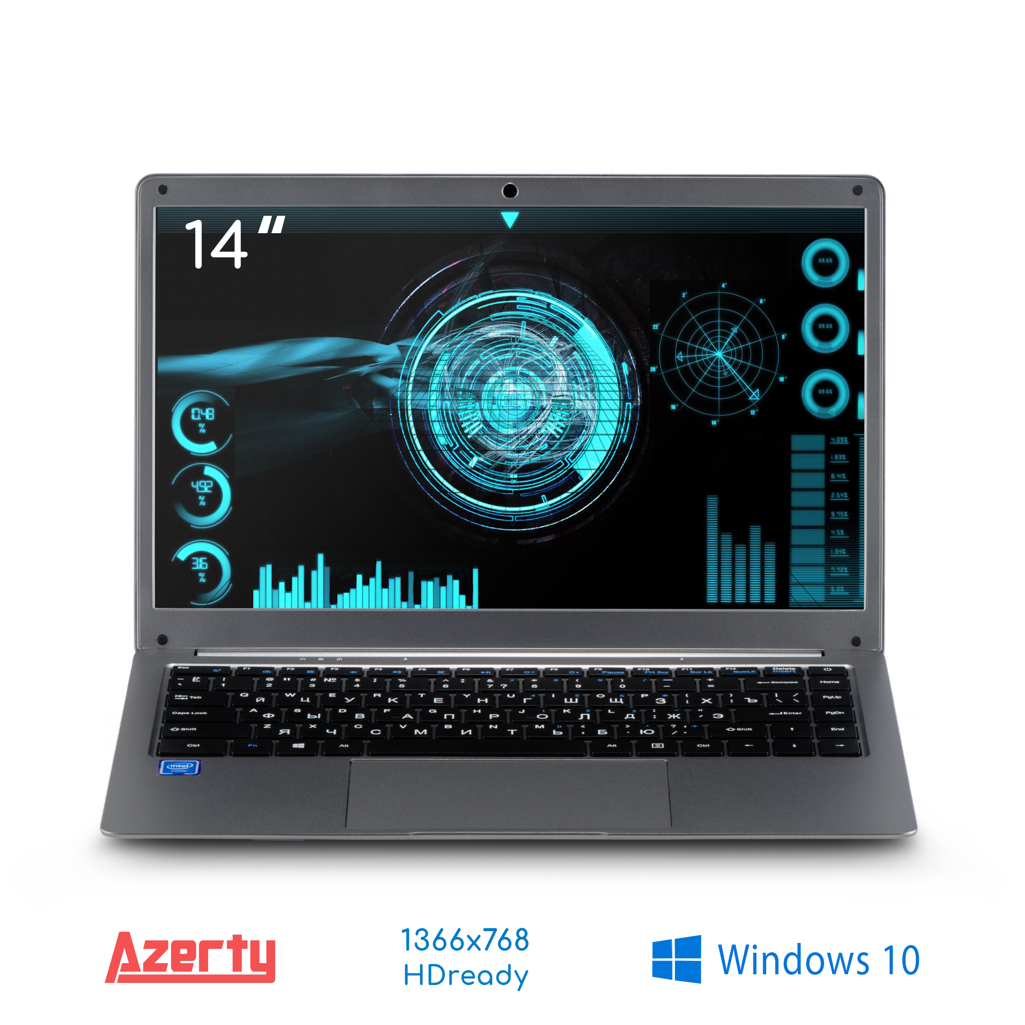 

Ноутбук Azerty AZ-1406-128 (14" 1366x768, Celeron 2х1.10 GHz, 6Gb, SSD 128 Gb), AZ-1406