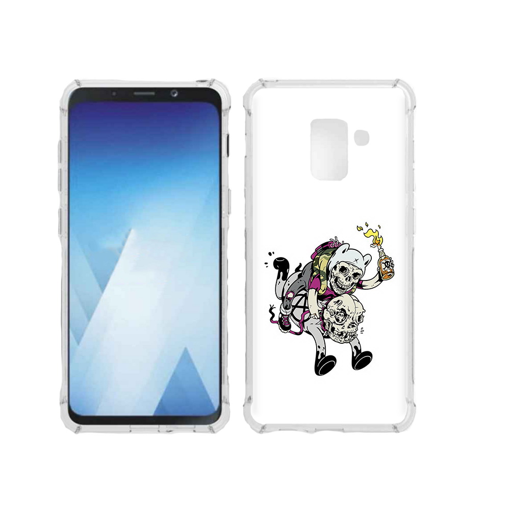 

Чехол MyPads Tocco для Samsung Galaxy A5 (2018) время приключений скелеты, Прозрачный, Tocco
