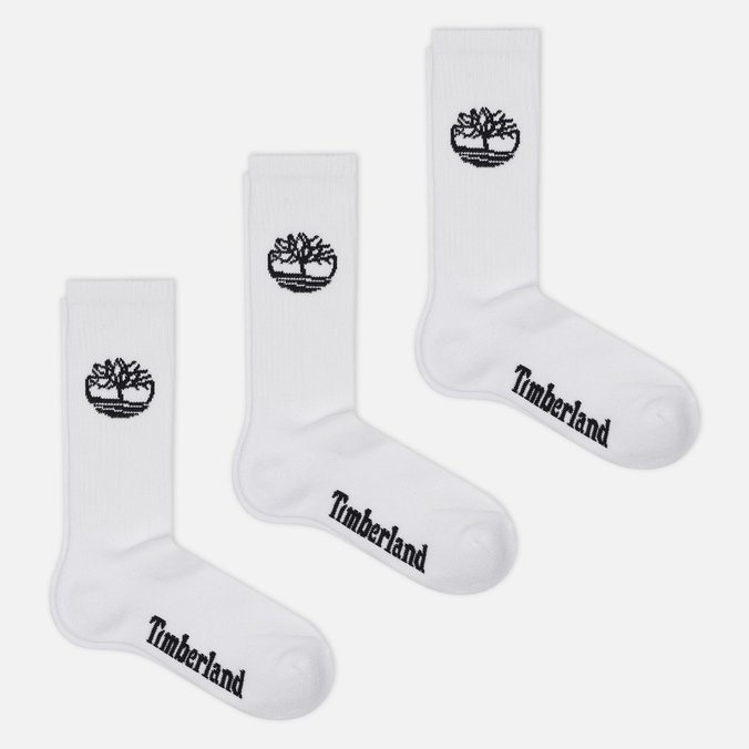 

Комплект носков Timberland 3-Pack Core Double Logo Sport Crew белый, Размер - EU, 3-Pack Core Double Logo Sport Crew