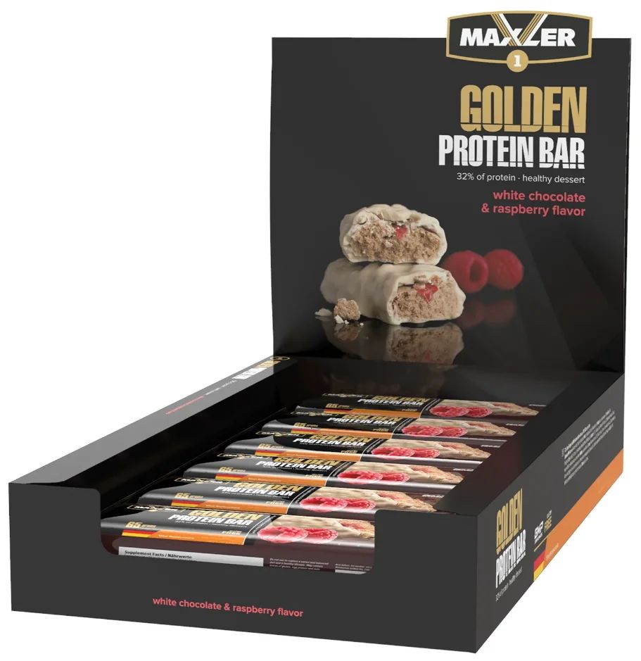 

Maxler Maxler, Golden Bar, упаковка 12шт по 65г (Белый шоколад-малина), Maxler, Golden Bar, упаковка 12шт по 65г (Белый шоколад-малина)