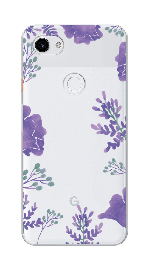 

Чехол Awog на Google Pixel 3A XL "Сиреневая цветочная рамка", Разноцветный, 270450-8