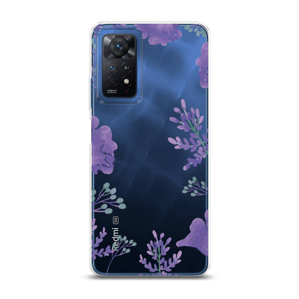 фото Чехол awog "сиреневая цветочная рамка" для xiaomi redmi note 11e pro