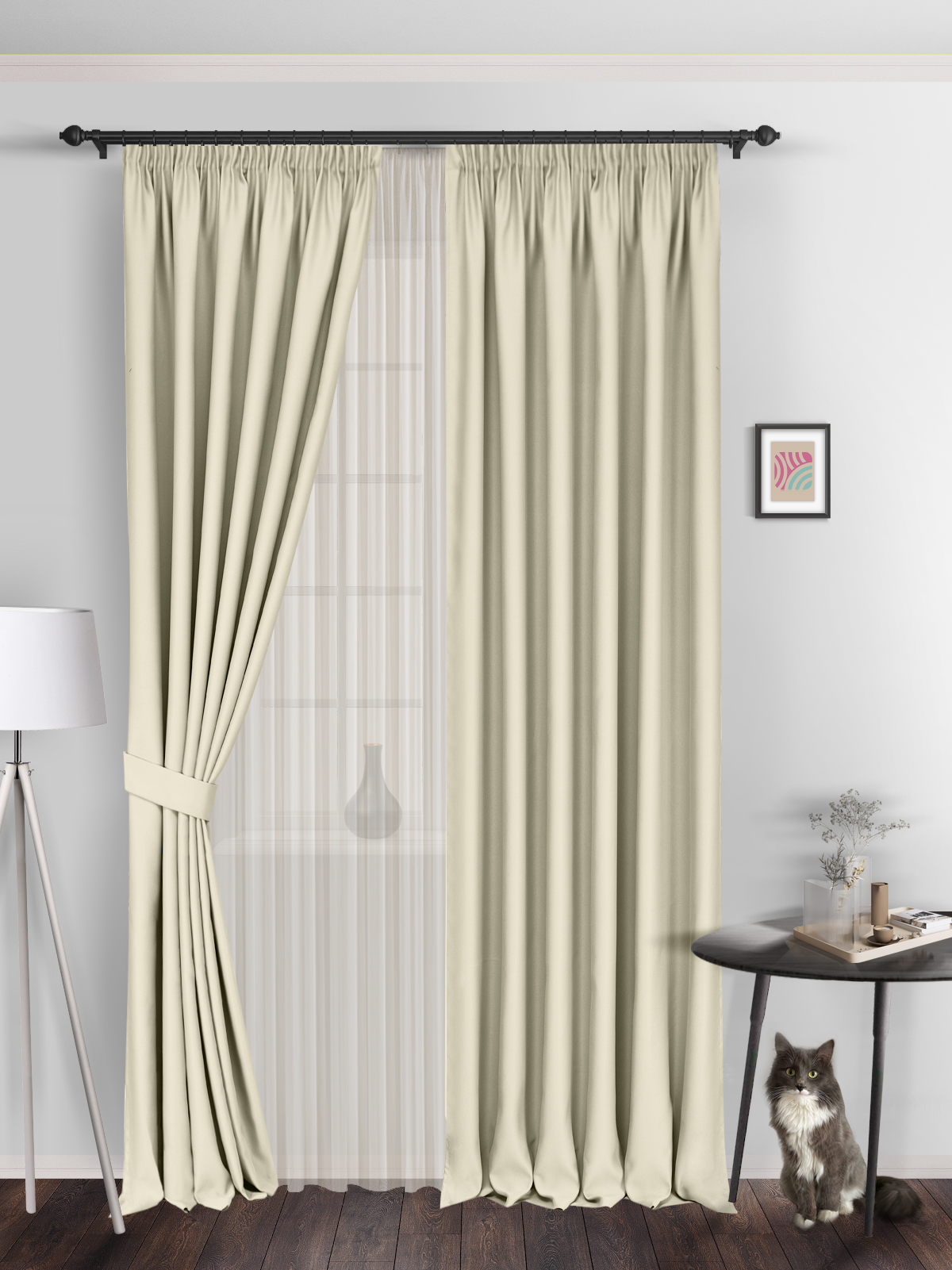 

Шторы блэкаут ВсеТканиТут bacio blackout 300х270 2 шт, k_BacioS01, bacio blackout