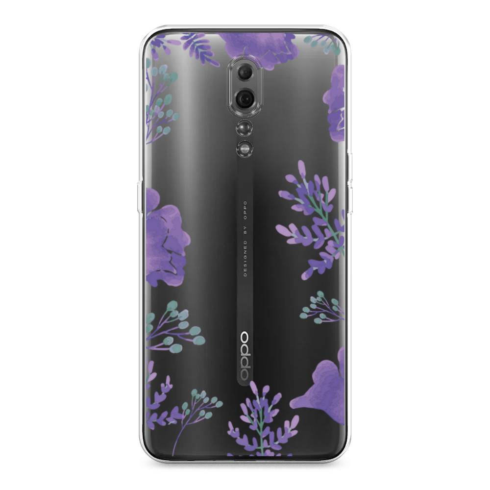 

Чехол Awog на Oppo Reno Z "Сиреневая цветочная рамка", Разноцветный, 250950-8