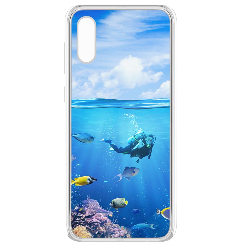 Чехол-накладка Clear Case Австралия, Большой Барьерный Риф для Samsung Galaxy A02 (A022)