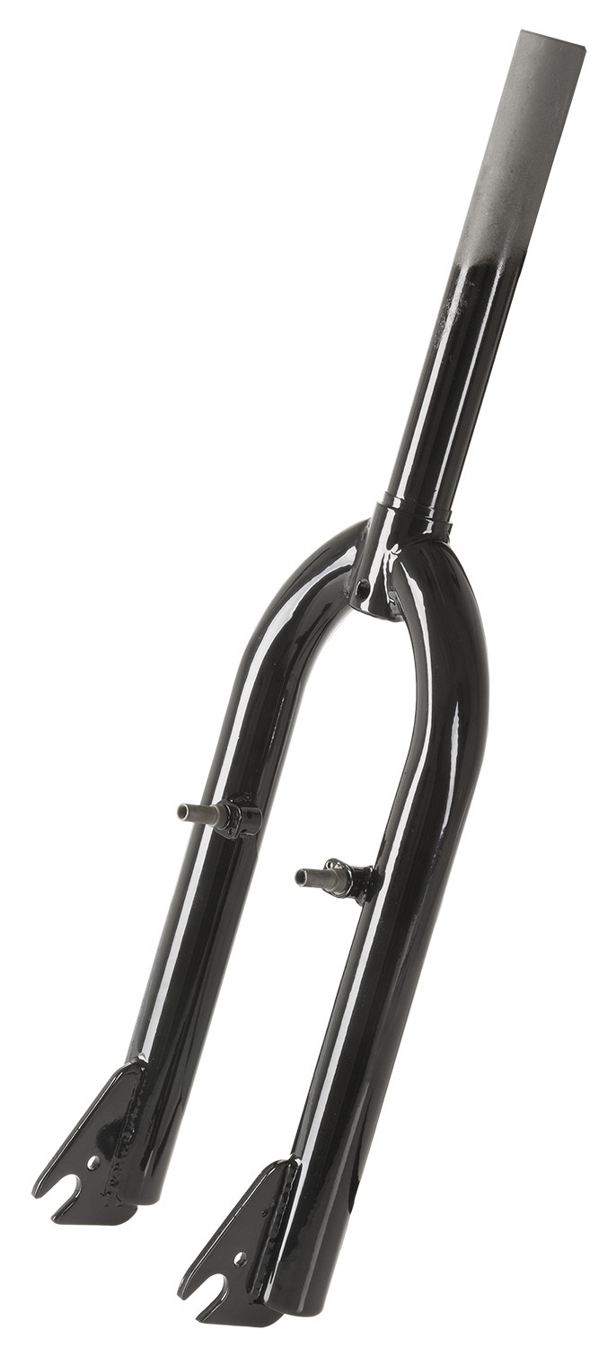 фото Вилка велосипедная жесткая стальная 20"х1 1/8" стойка 180мм, ось 14мм, для v-brake. черная нет бренда