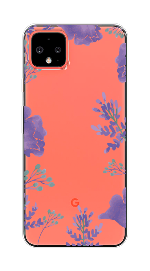 

Чехол Awog на Google Pixel 4 XL "Сиреневая цветочная рамка", Разноцветный, 270550-8