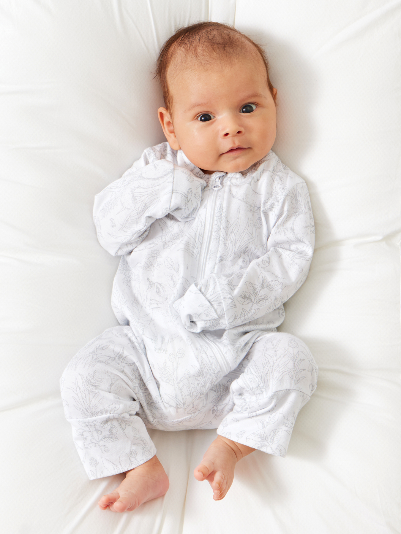 

Комбинезон детский Happy Baby 90114, nature, 74, Белый, 90114