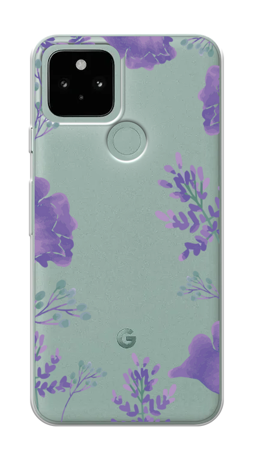 

Чехол Awog на Google Pixel 5 "Сиреневая цветочная рамка", Разноцветный, 270750-8