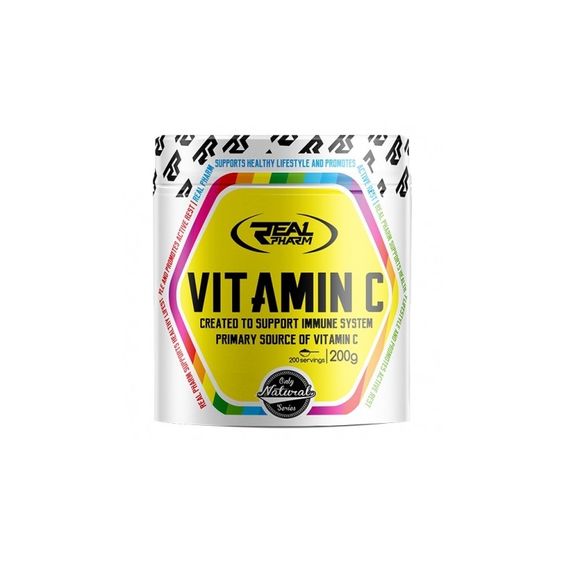 Real Pharm, Vitamin C, 200г (Малина-клубника)