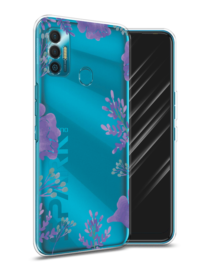 

Чехол Awog на Realme C15 "Сиреневая цветочная рамка", Разноцветный, 255050-8