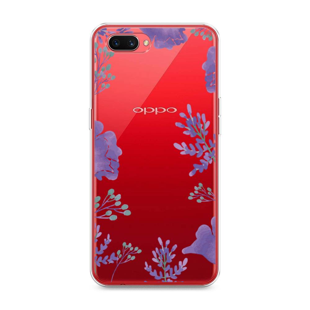 

Чехол Awog на Oppo A3s "Сиреневая цветочная рамка", Разноцветный, 250650-8