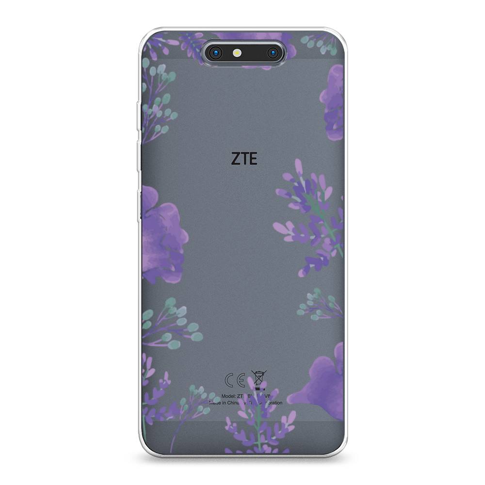 

Чехол Awog на ZTE Blade V8 / ЗТЕ Блэйд V8 "Сиреневая цветочная рамка", Разноцветный, 131250-8