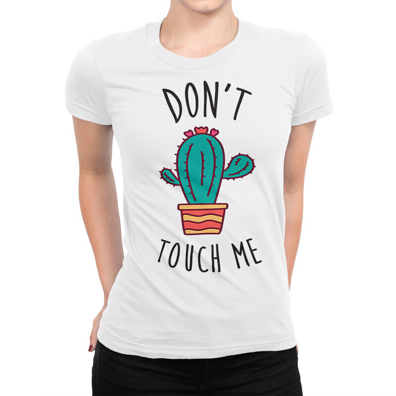 

Футболка женская Dream Shirts Don't touch me 10000991 белая XS, Don't touch me 10000991