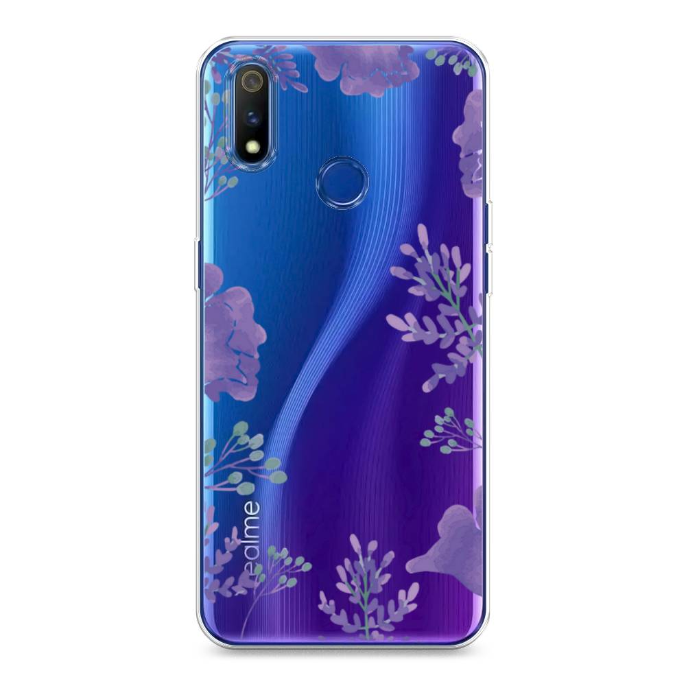 

Чехол Awog на Realme 3 Pro "Сиреневая цветочная рамка", Разноцветный, 251250-8