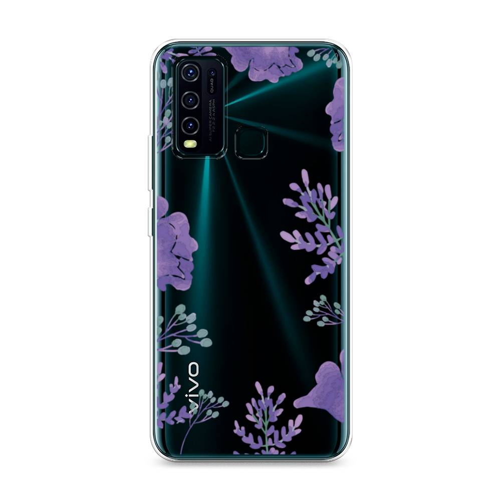 

Чехол Awog на Vivo Y30 "Сиреневая цветочная рамка", Разноцветный, 263150-8