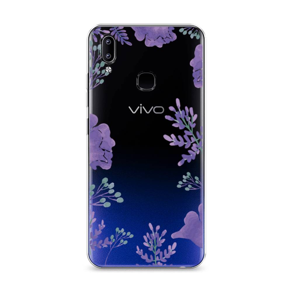 

Чехол Awog на Vivo Y93 "Сиреневая цветочная рамка", Разноцветный, 262950-8