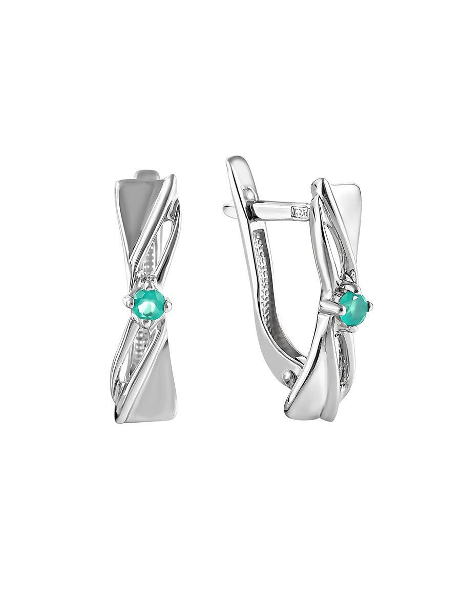 

Серьги женские из серебра SamoroDki Jewelry 2-04-002-07р, агат, 2-04-002-07р