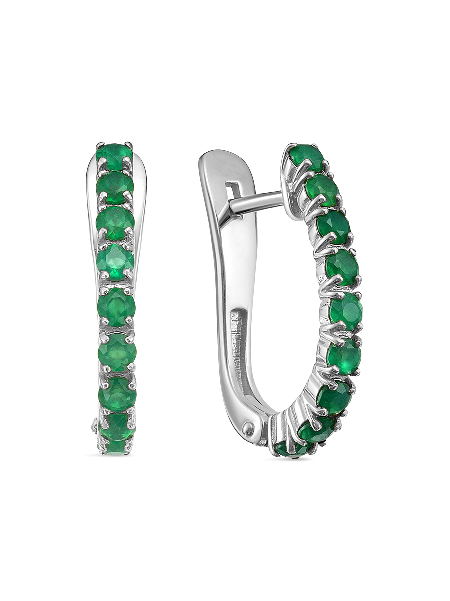 

Серьги женские из серебра SamoroDki Jewelry 2-04-006-07р, агат, 2-04-006-07р