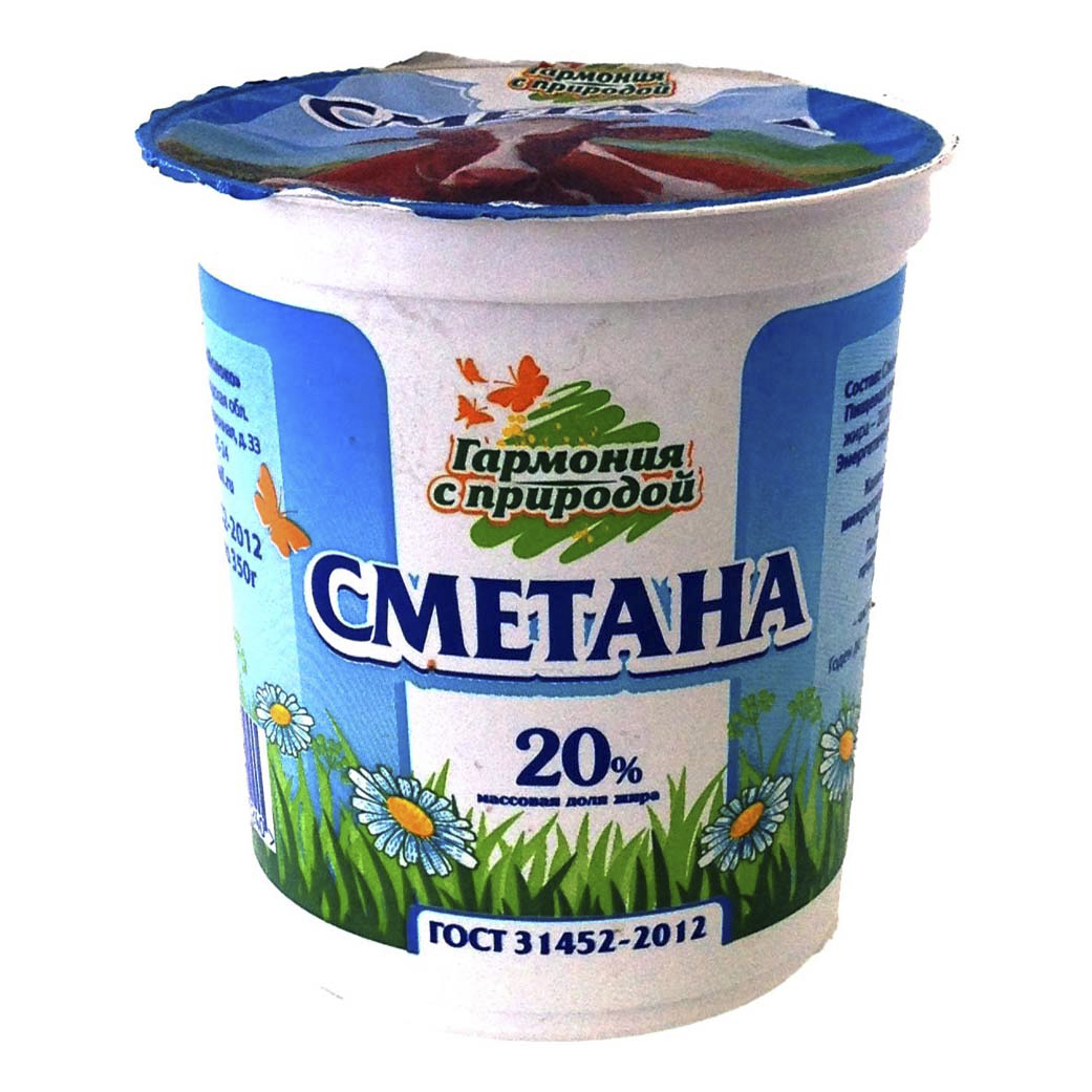 

Сметана Гармония С Природой 20% 350 г