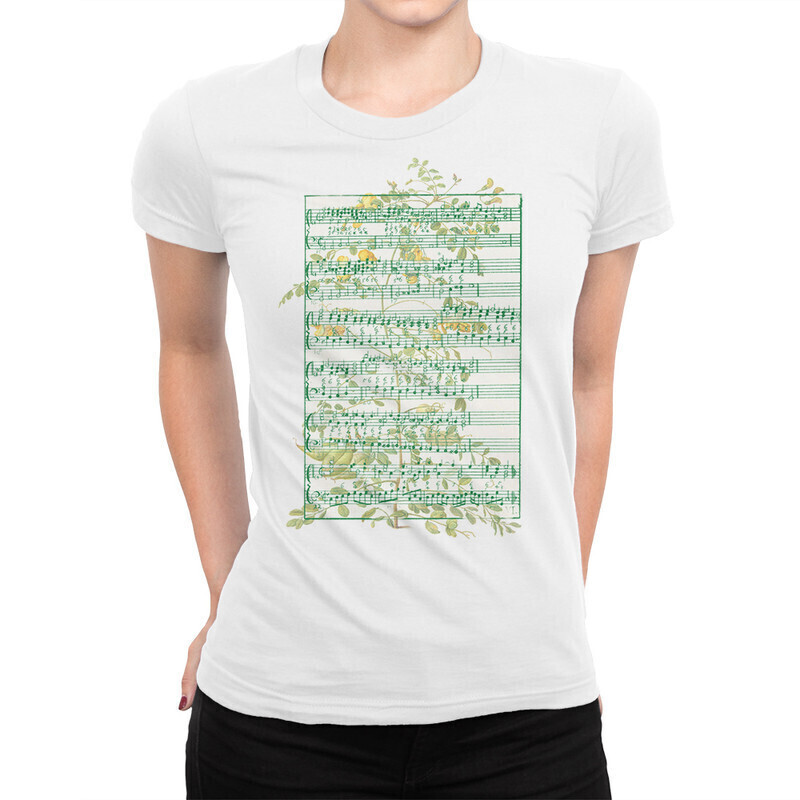 

Футболка женская Dream Shirts Ноты 10001181 белая XL, Ноты 10001181
