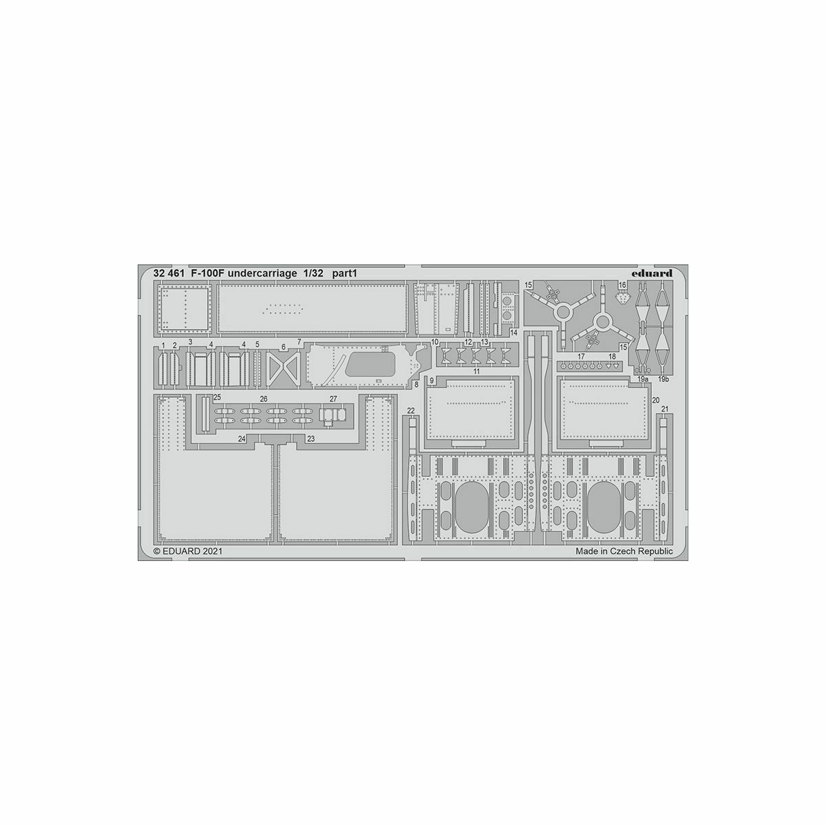 

Фототравление Eduard 32461 F-100F шасси 1/32, Однотонный