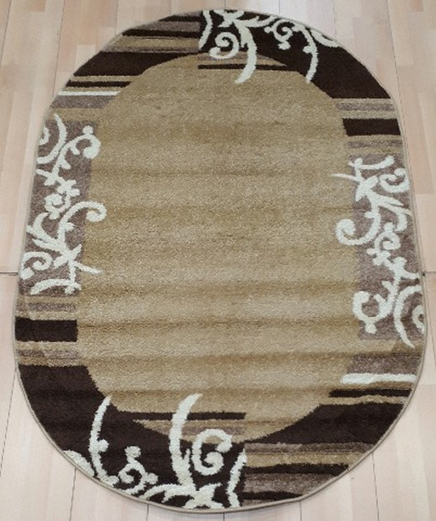 фото Ковер sofia rugs lux fruzan 3708r овальный бежевый 120х180