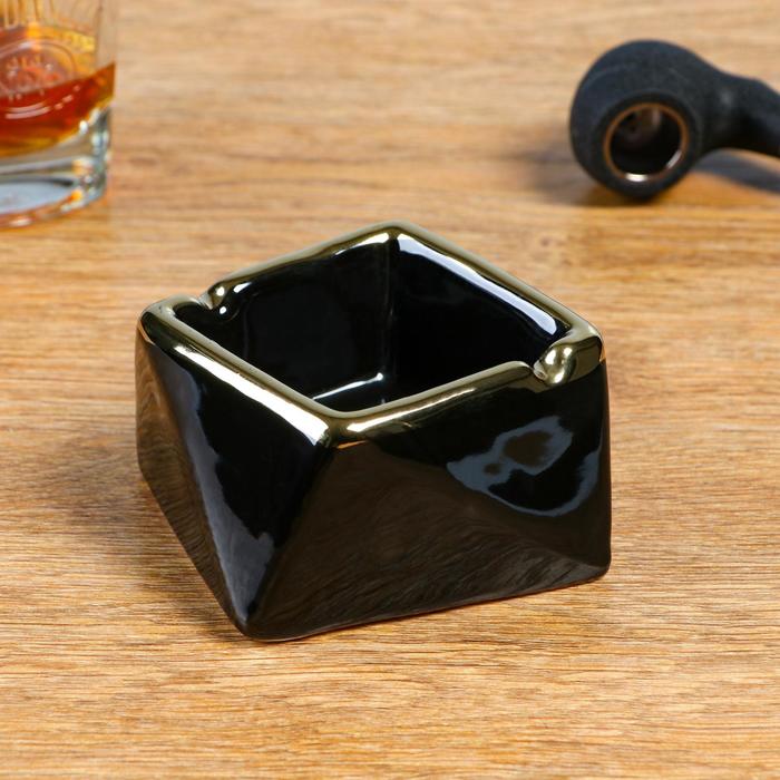 

Пепельница Кений, 10 х 5 см, черная, Черный