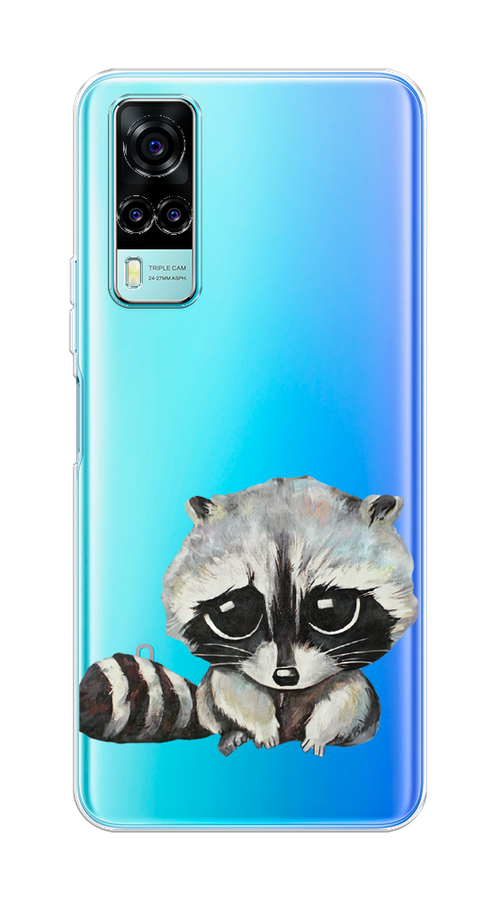 

Чехол на Vivo Y53s 4G "Большеглазый енот", Серый;черный;прозрачный, 264950-1
