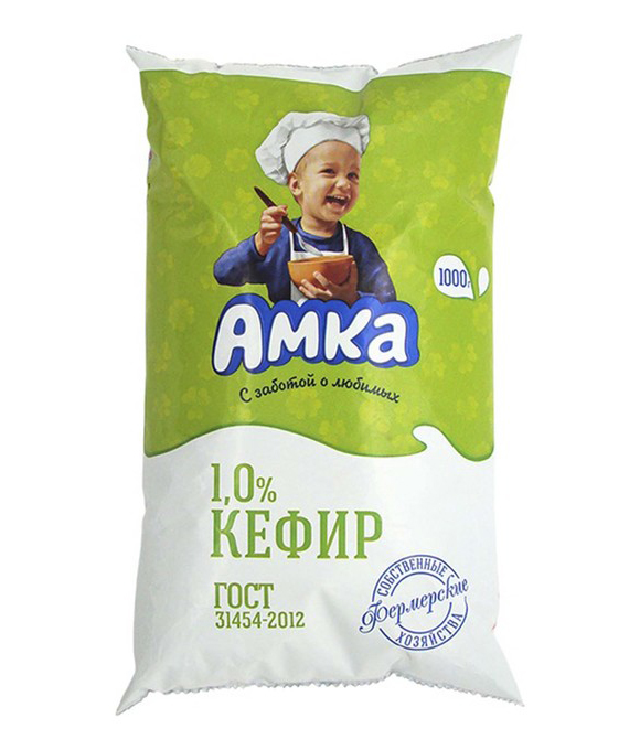 фото Кефир амка 1% бзмж 1 л