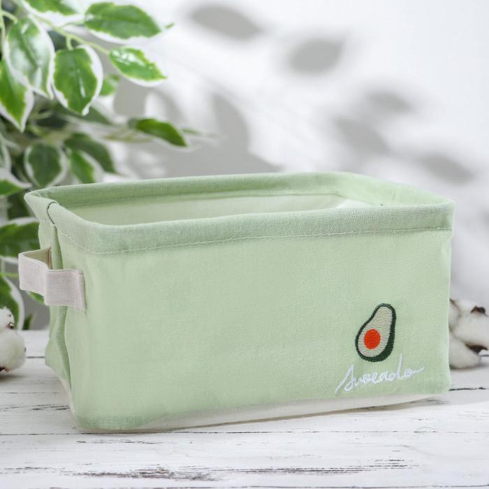 

Доляна Корзина для хранения с ручками Доляна «Авокадо», 23x16x12 см, цвет фисташковый