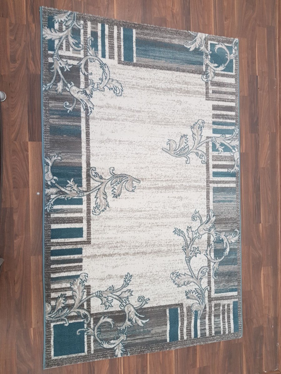 фото Ковер sofia rugs lara 4039a прямой серый/т.зеленый 80х150