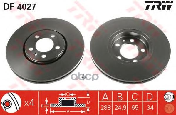 

Диск Тормозной Передний Vag A1/3/Leon/Fabia/Octaviai/Rapid/Golfiv/Polo 96- Zf Russia Df402