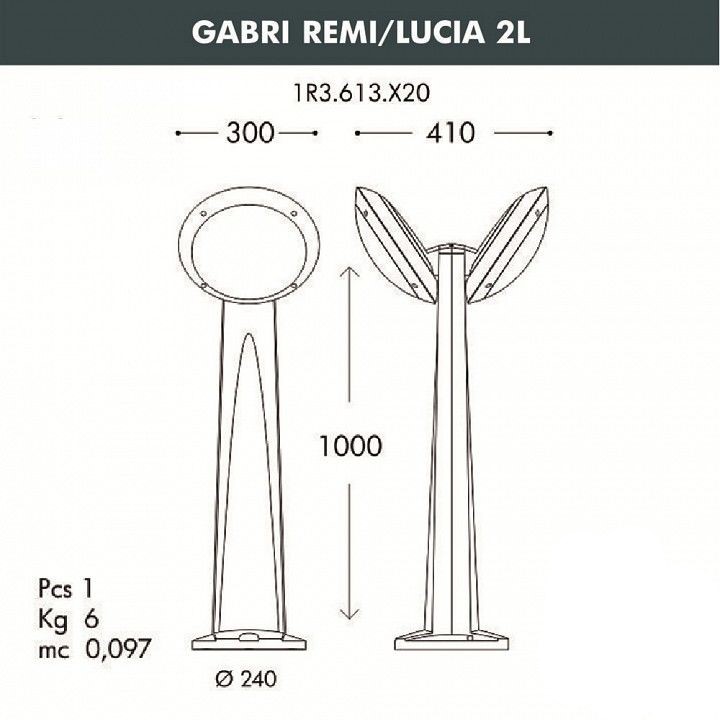 фото Наземный фонарь fumagalli lucia 1r3.613.x20.wye27