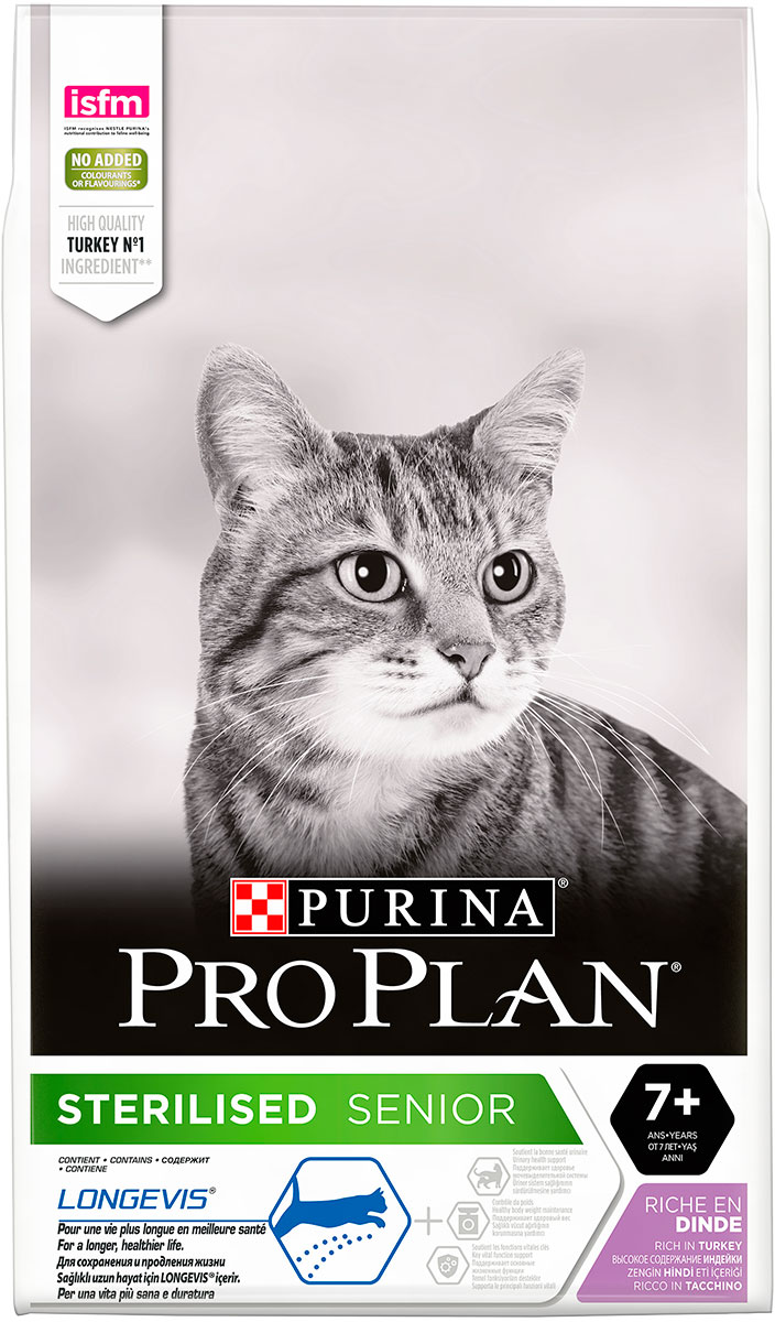 

PRO PLAN PRO PLAN CAT SENIOR 7+ STERILISED для пожилых кастрированных котов и стерилизован