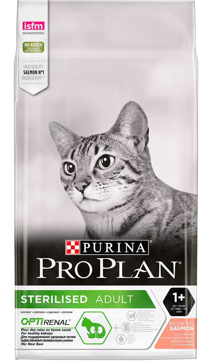 

PRO PLAN PRO PLAN CAT OPTIRENAL STERILISED SALMON для взрослых кастрированных котов и стер