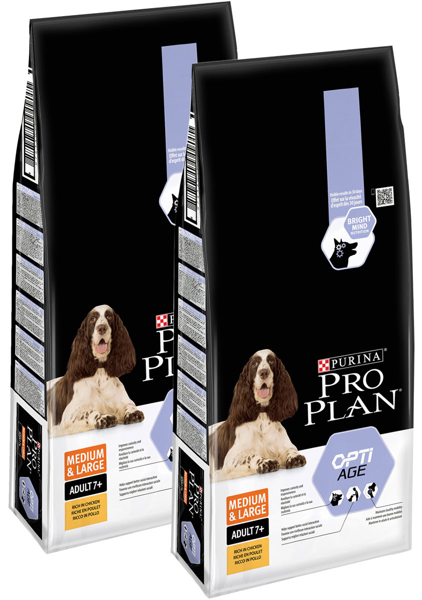 

PRO PLAN PRO PLAN ADULT 7+ OPTIAGE MEDIUM & LARGE для пожилых собак средних и крупных поро