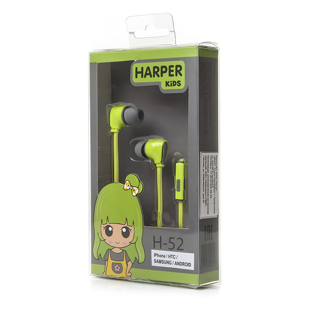 фото Наушники harper kids h-52 green