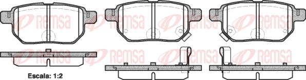 

Комплект тормозных колодок Remsa 128602