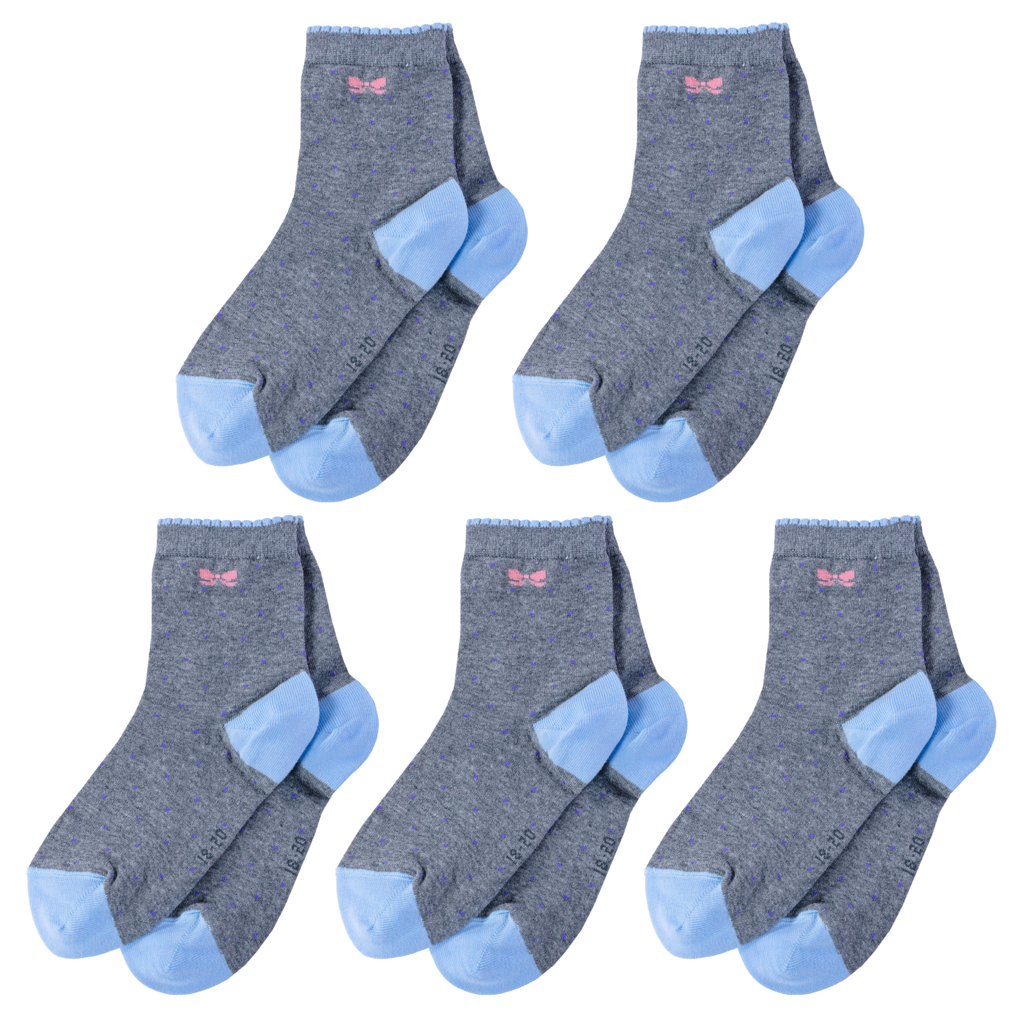 Носки детские LorenzLine 5-Л105, серый; голубой, 6-8