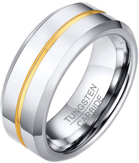 

Кольцо из вольфрама р. 17 DG Jewelry DG-R041M, эмаль, DG-R041M