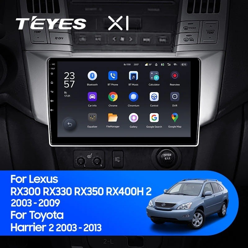 Штатная магнитола Teyes X1 4G 232 Toyota Harrier 2003-2009 2690000₽